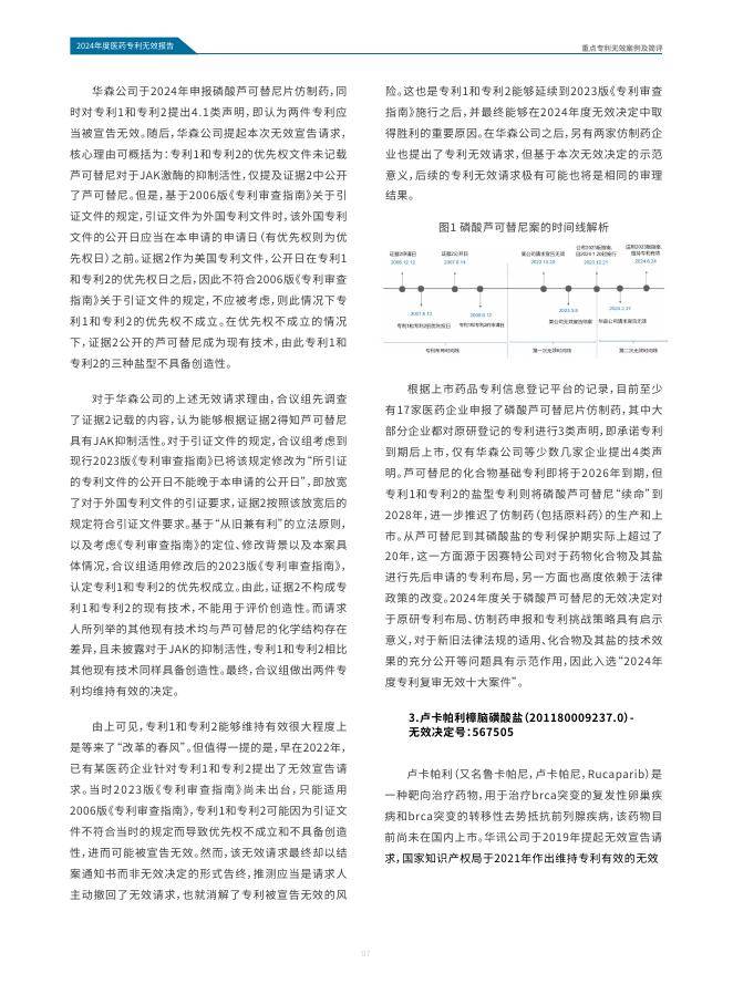 医药魔方：2024年中国医药专利无效报告